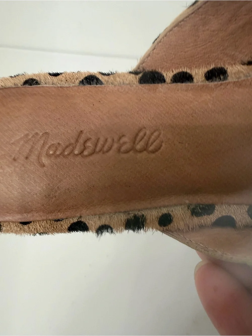 Madewell Leopard-Print Pointed Slip-On Mules in Tan and Black Size 7.5 - Picture 6 of 10